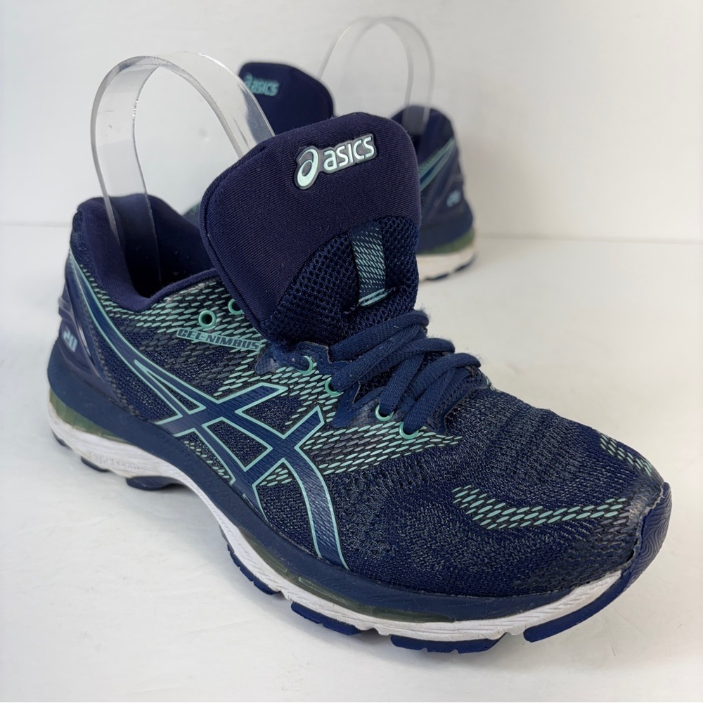 ASICS GEL-Nimbus 20 Running Shoes Navy Blue Teal 6.5🤎